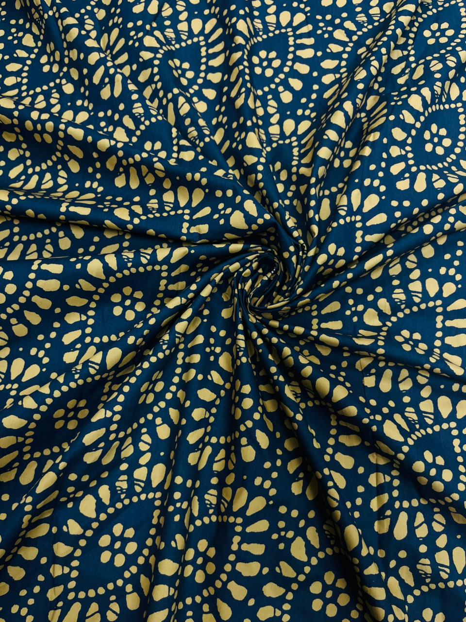 Indigo Sunburst Cotton poplin