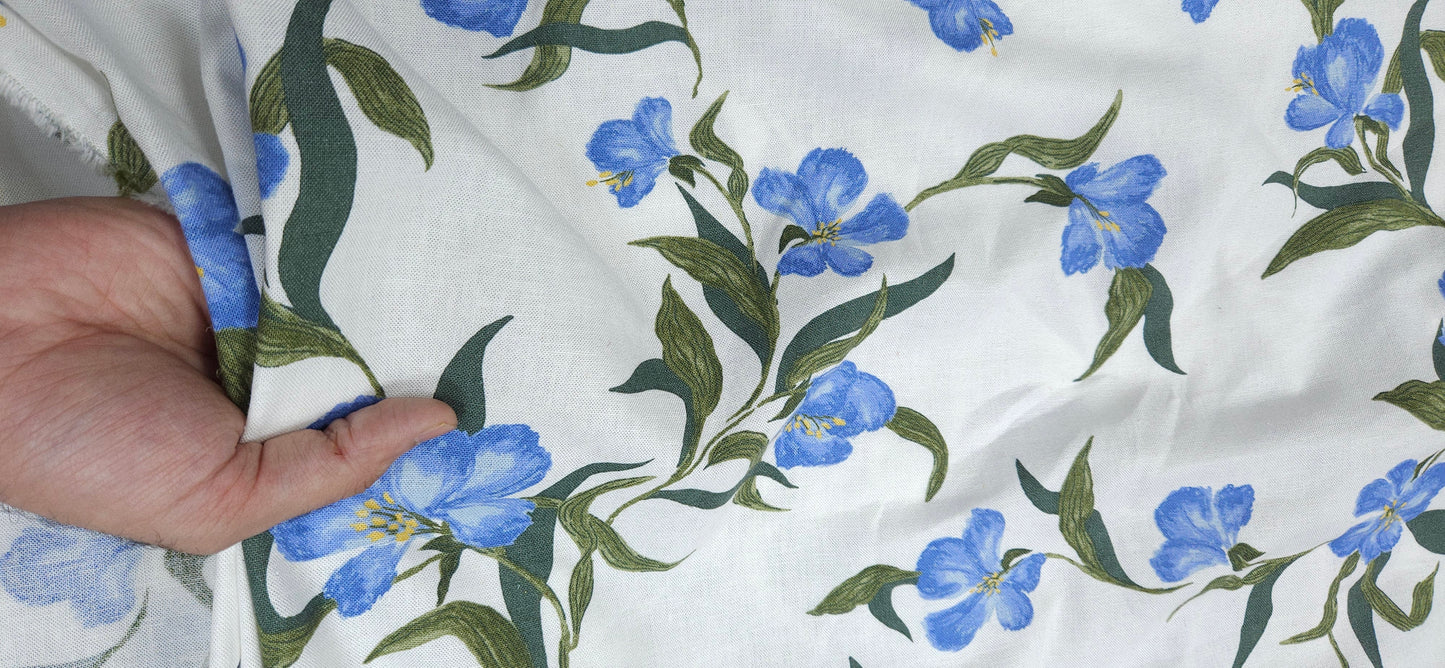 European Summer Bloom Printed Linen