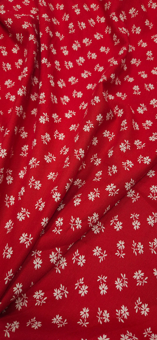 Scarlet Petal Pop Printed Linen