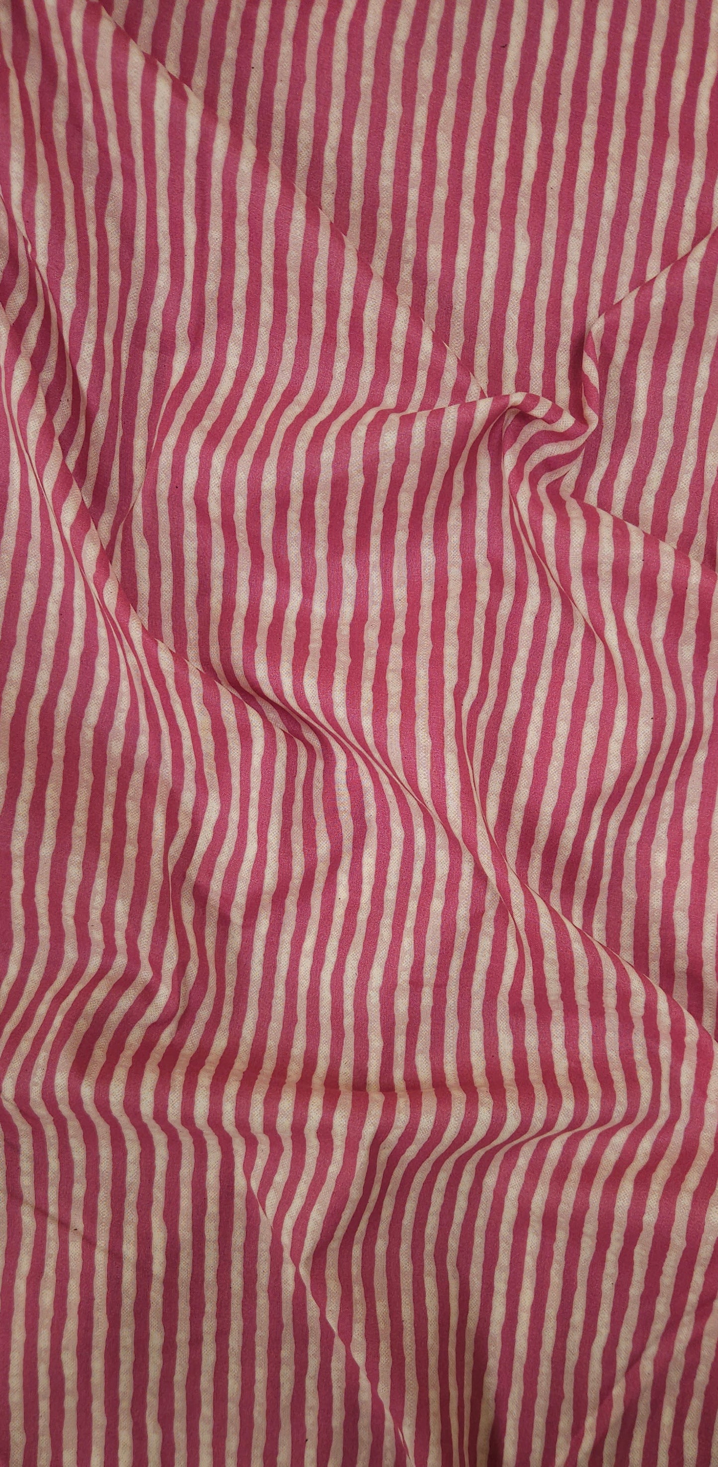 Blush Stripe Pure Cotton Fabric