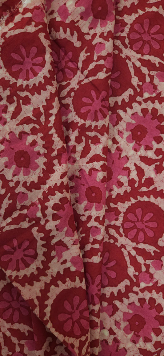Rose Garden Floral Mal Cotton Fabric