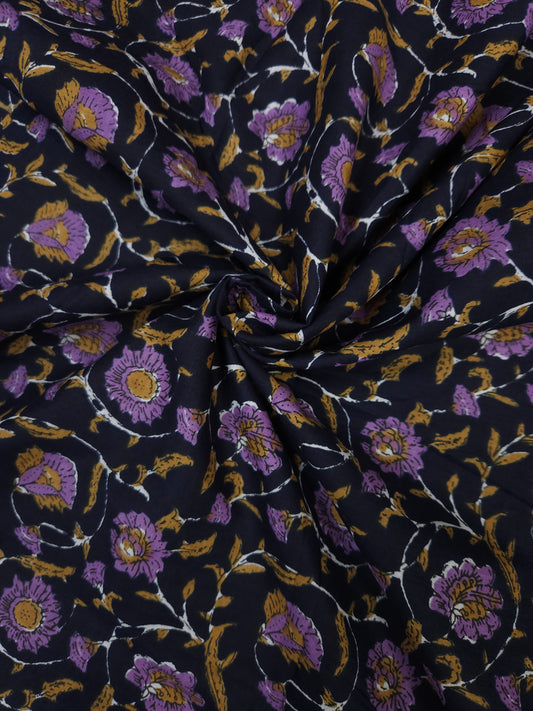 Floral Printed Cambric Cotton Fabric (60” Width)