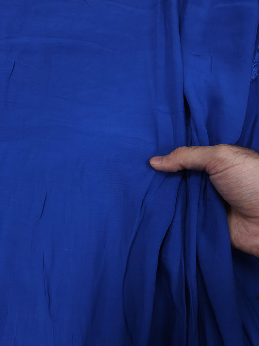 Royal Blue Crepe Fabric