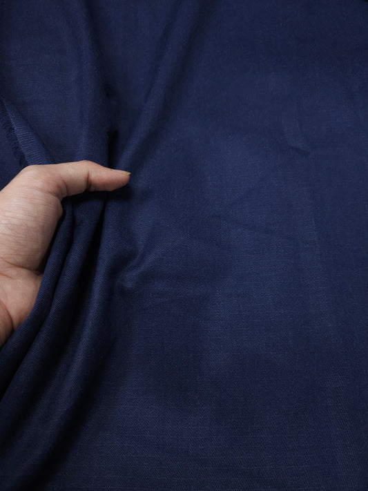 Luxury Deep Navy Linen Fabric