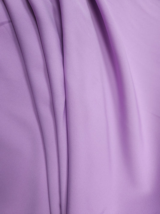 Premium Lavender Banana Crepe Lycra Fabric