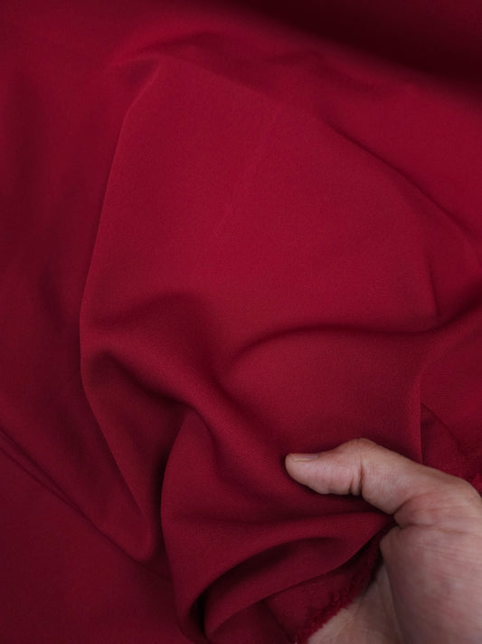Elegant Maroon Plain Banana Crepe lycra Fabric