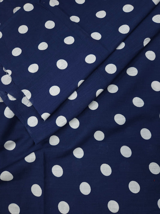 Polka Classic Cotton Suit Set with White Bottom