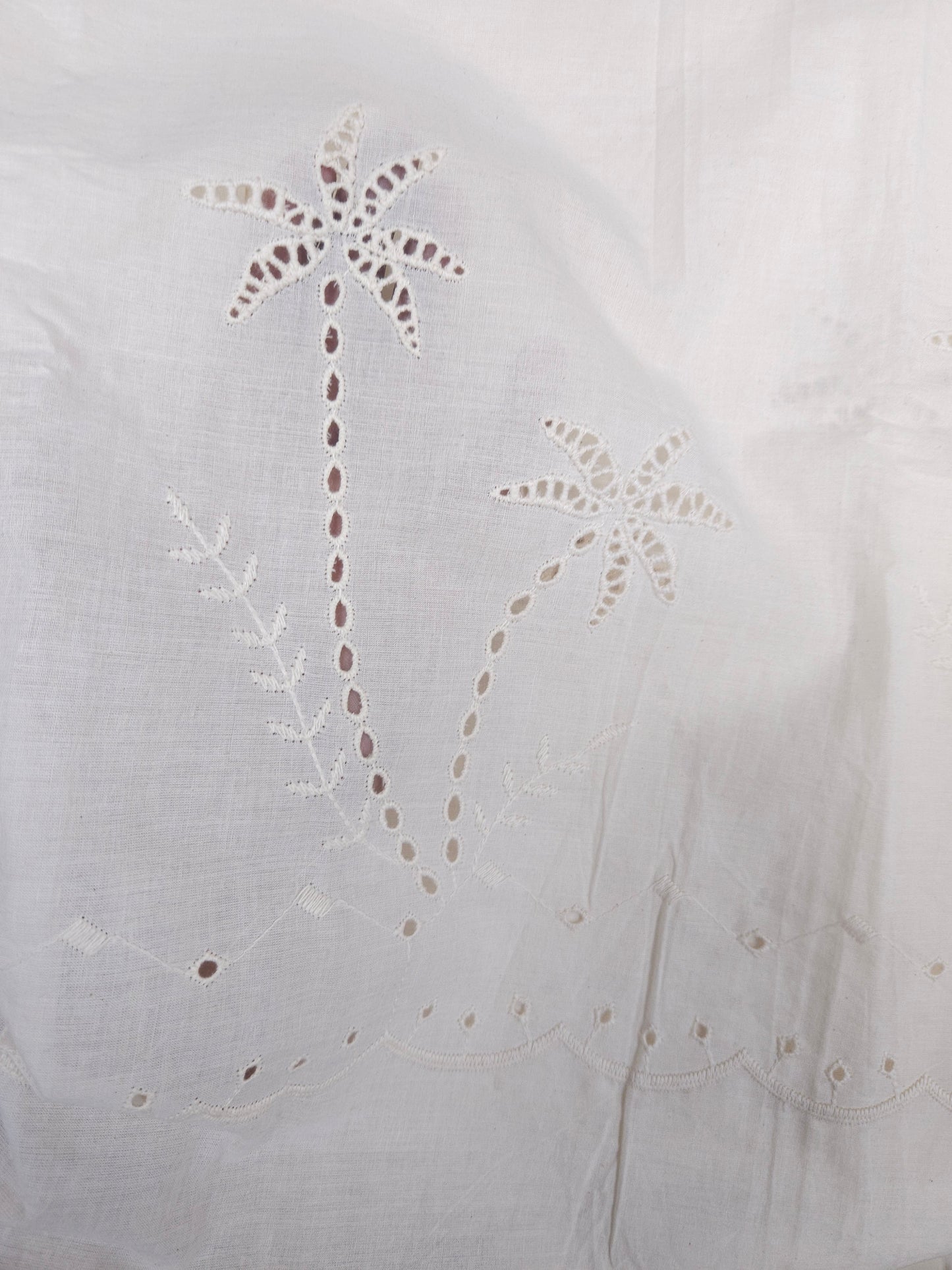 Designer Olive Cotton Dress Material with Embroidered Chicken Border Bottom