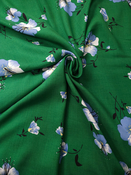 Green Tossed Modal Rayon