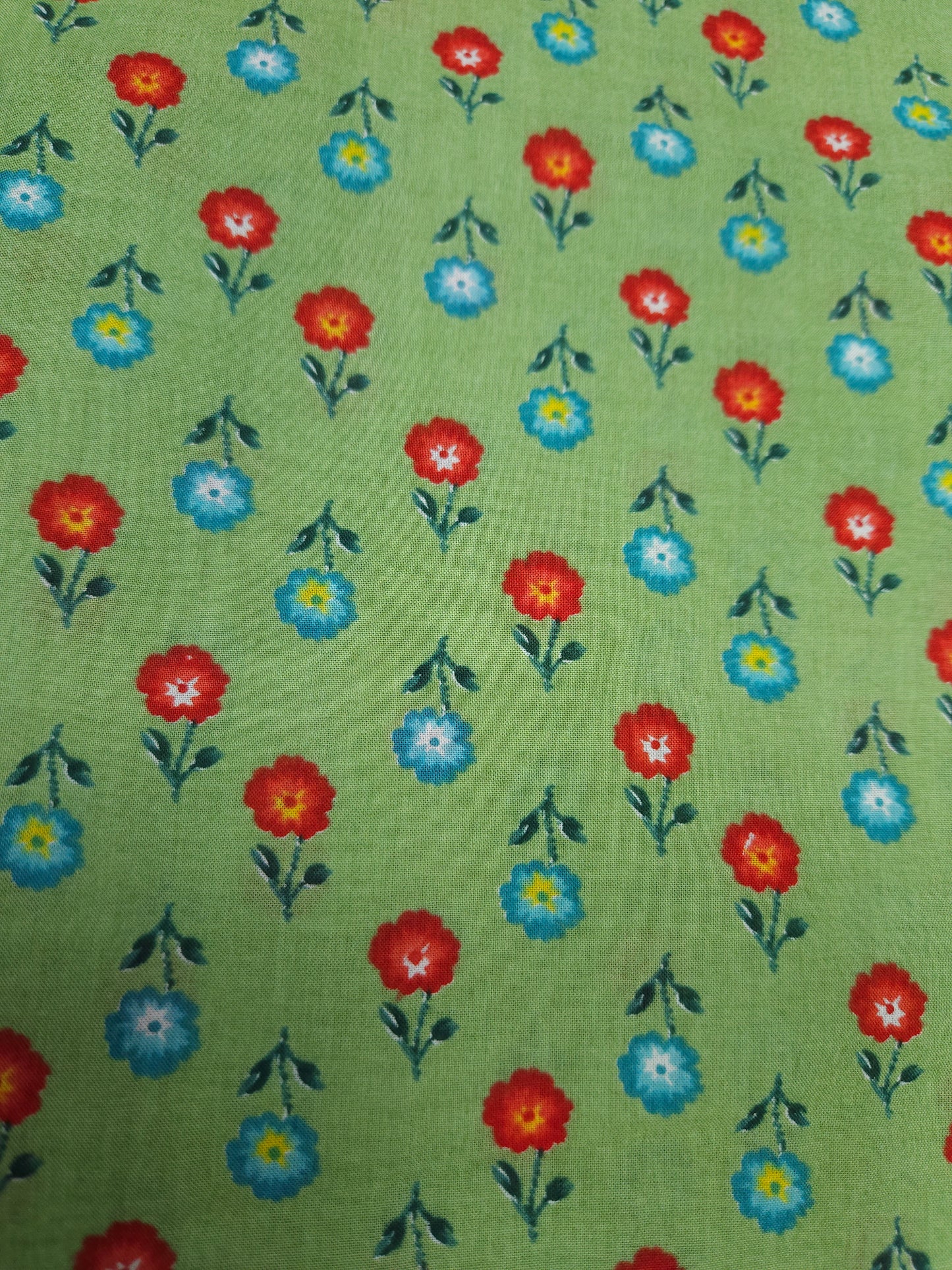 Pastel Flower Print Cotton Fabric
