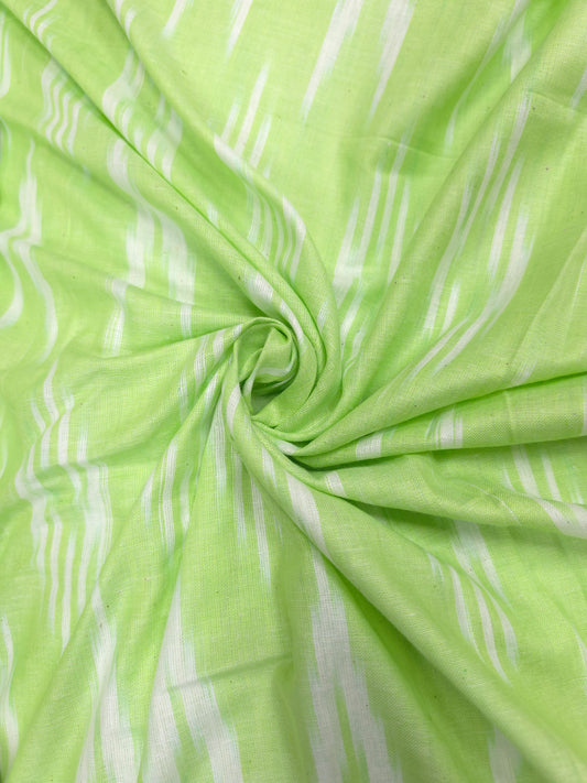 Forest Green Ikat Print Cotton Fabric