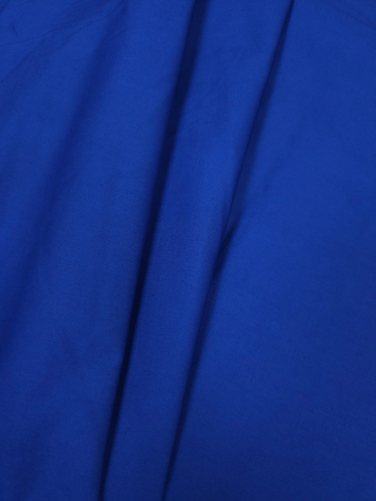Electric Blue Cotton Poplin Lycra Fabric -44" width
