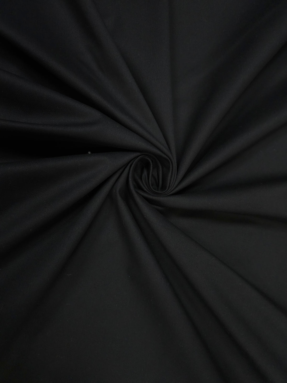 Black Colour Cotton Poplin Lycra Fabric | 56 Inch Width