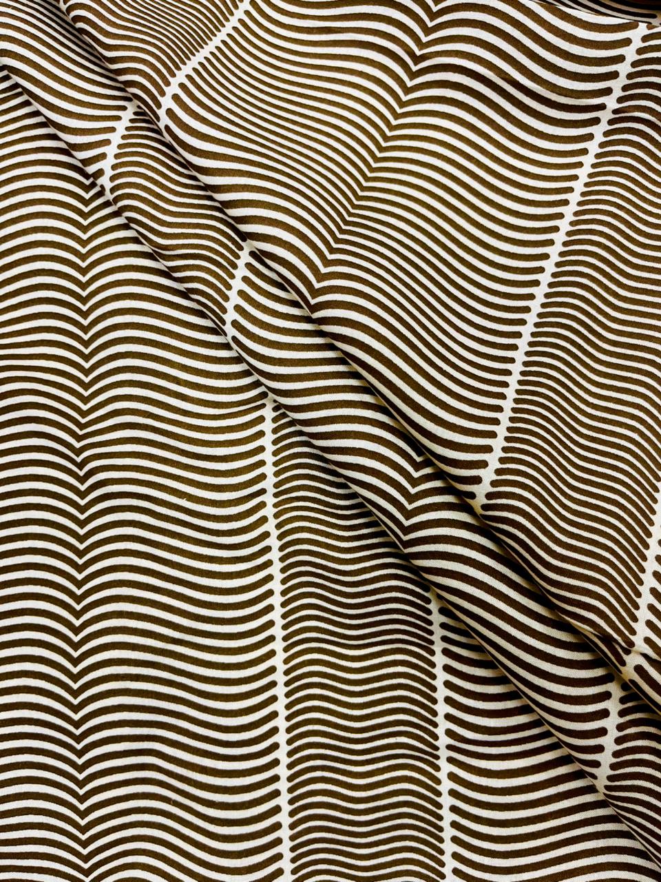 Wave pattern Print Cambric Cotton