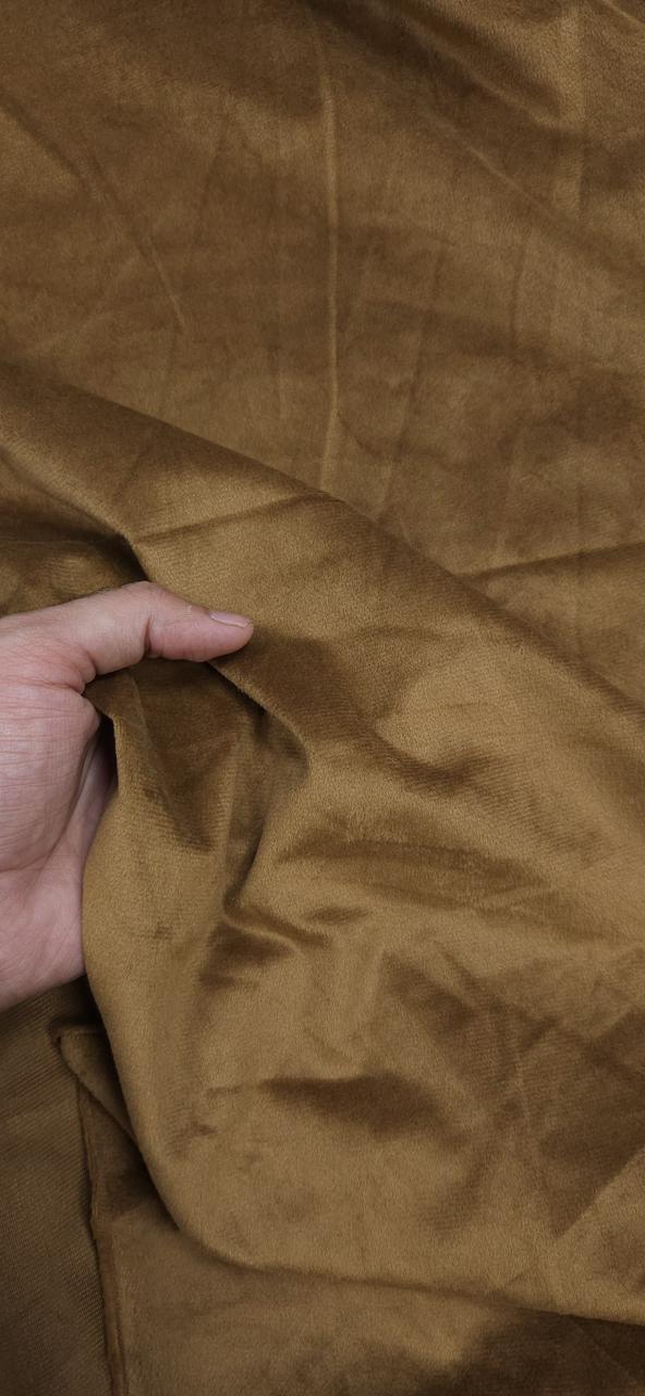 Cocoa Brown Imported Velvet Fabric