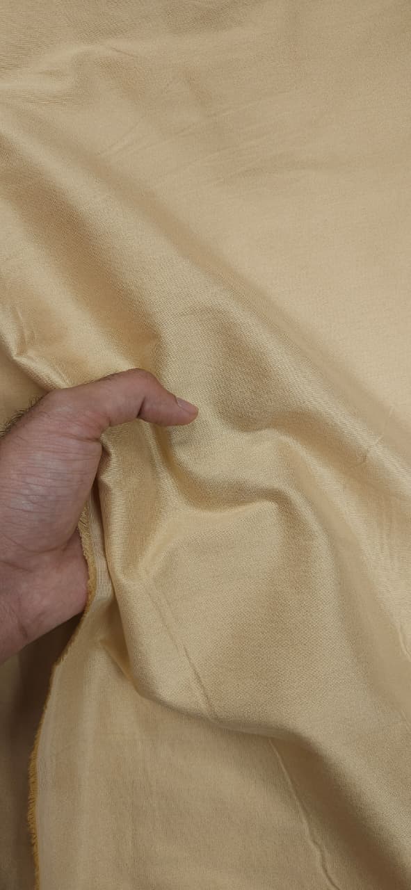 Beige Cotton Silk Fabric
