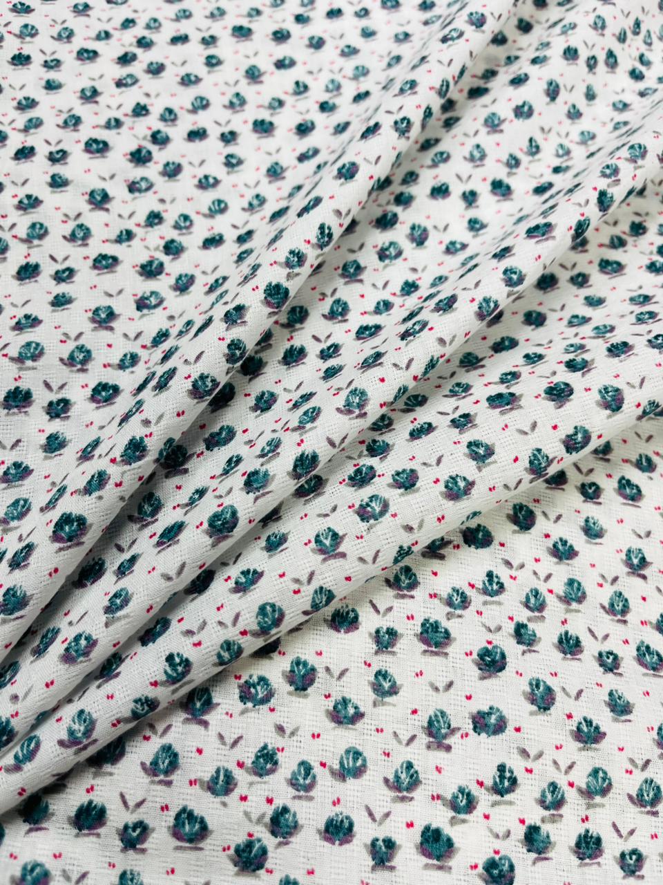 Small Floral Booti Cotton Fabric