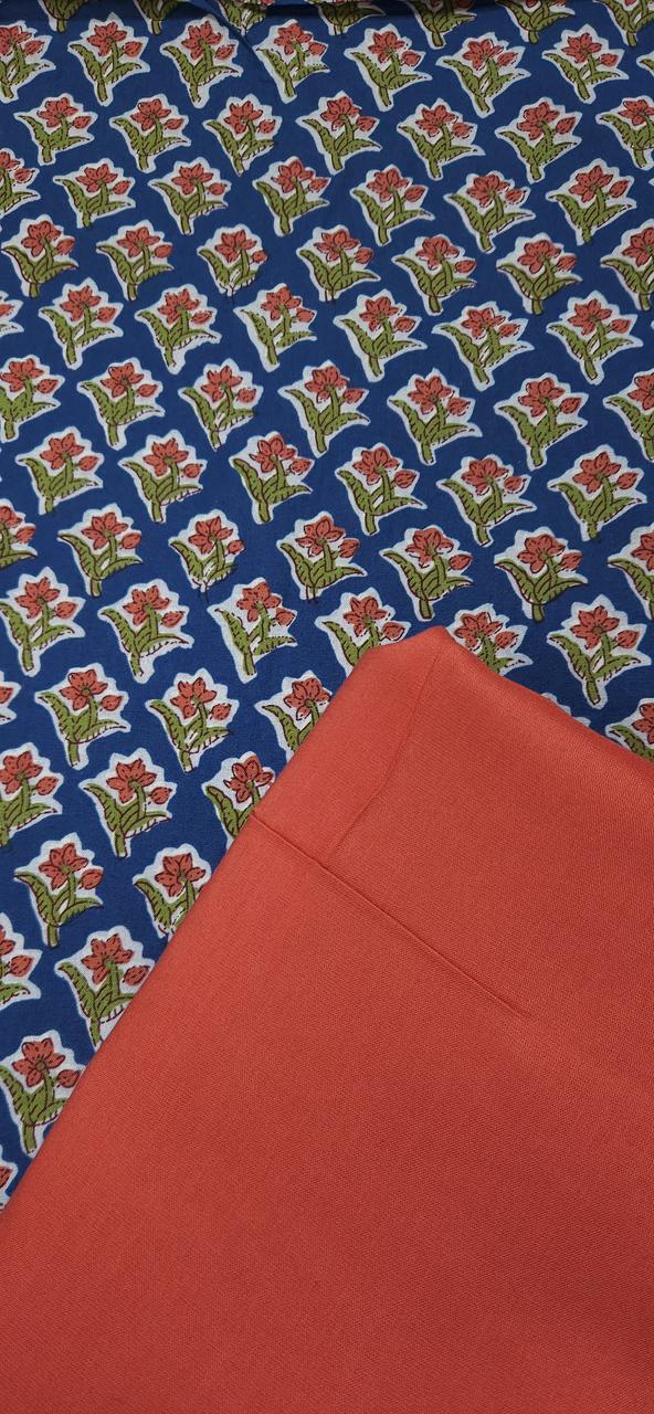 Indigo Garden Buta Cotton Suit Set