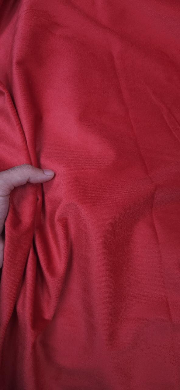 Scarlet Red Imported Velvet Fabric