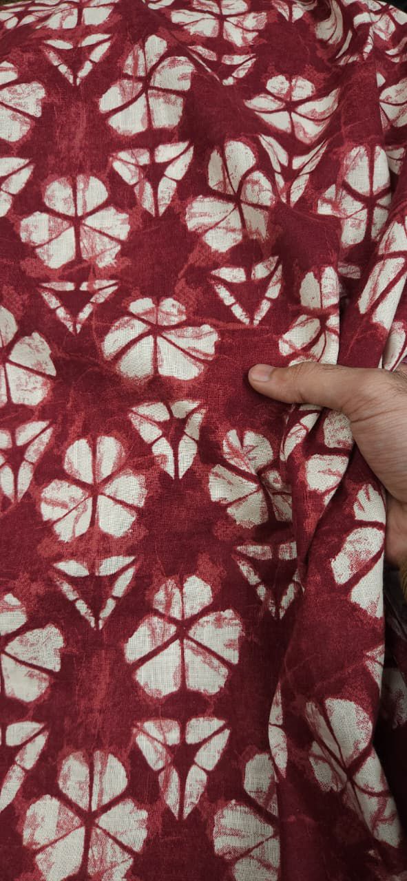 Rust Geometric Print Cambric Cotton
