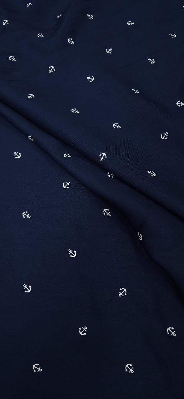 Navy Anchor Minimal Rayon