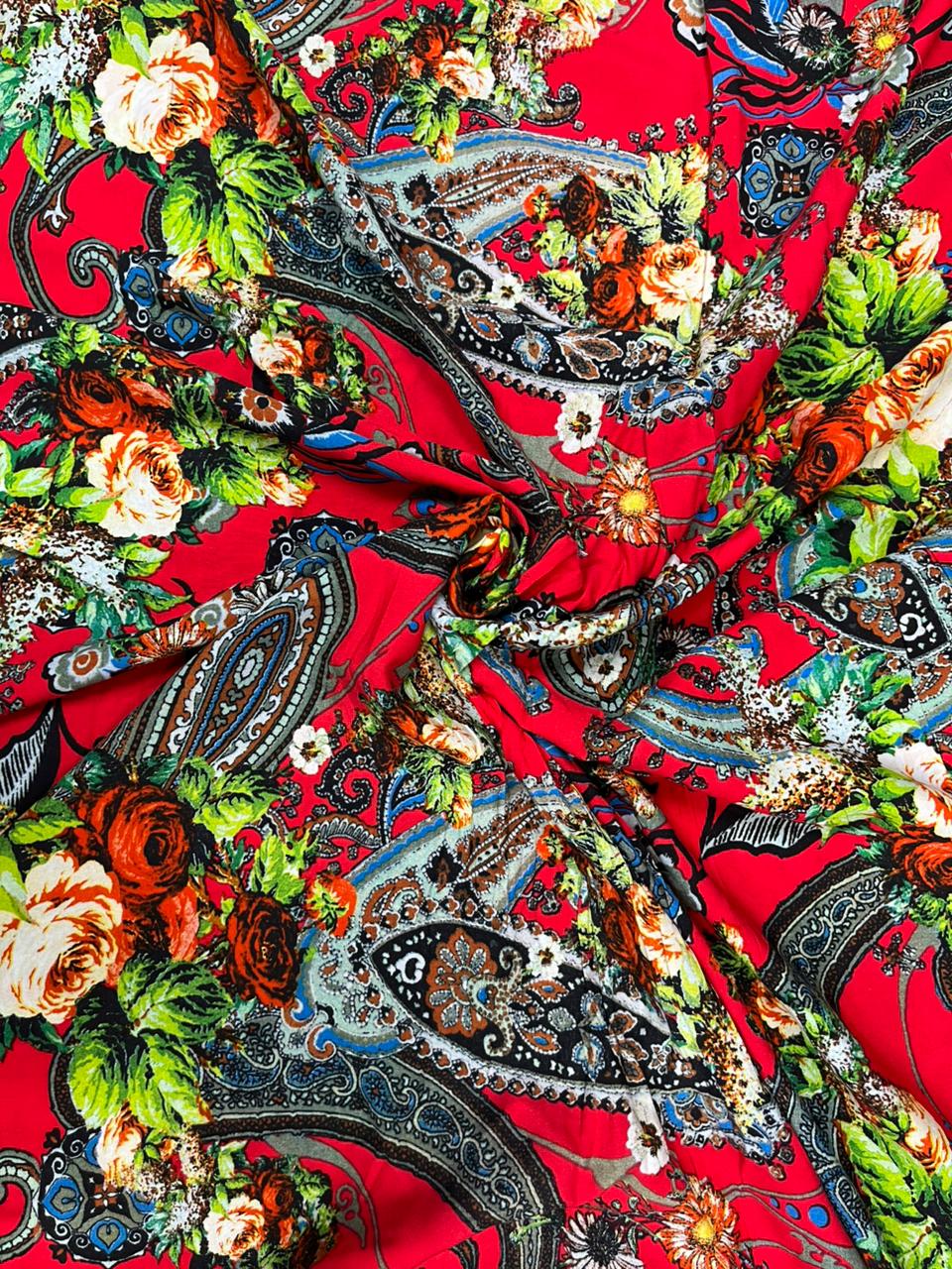 Heritage Paisley Rayon Fabric