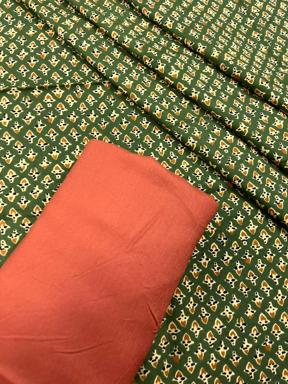 Olive Meadow Cotton Suit Set