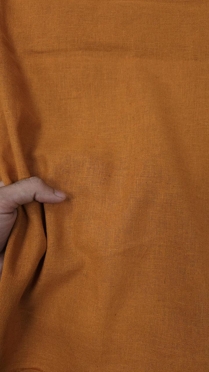 Rust Solid Colour Linen