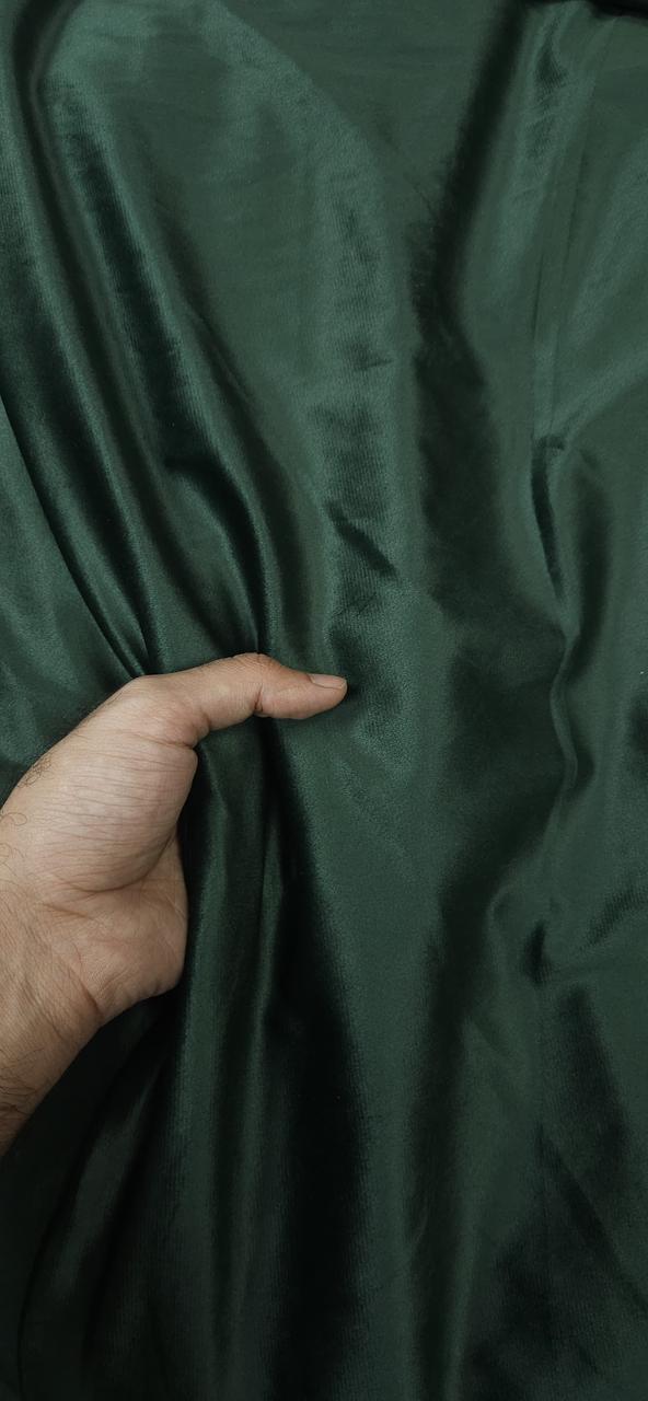 Forest Green Velvet Fabric Imported Luxury 60 Inch