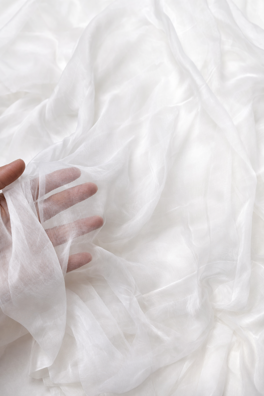 White Chiffon Dyeable Fabric – 36 Inch Width