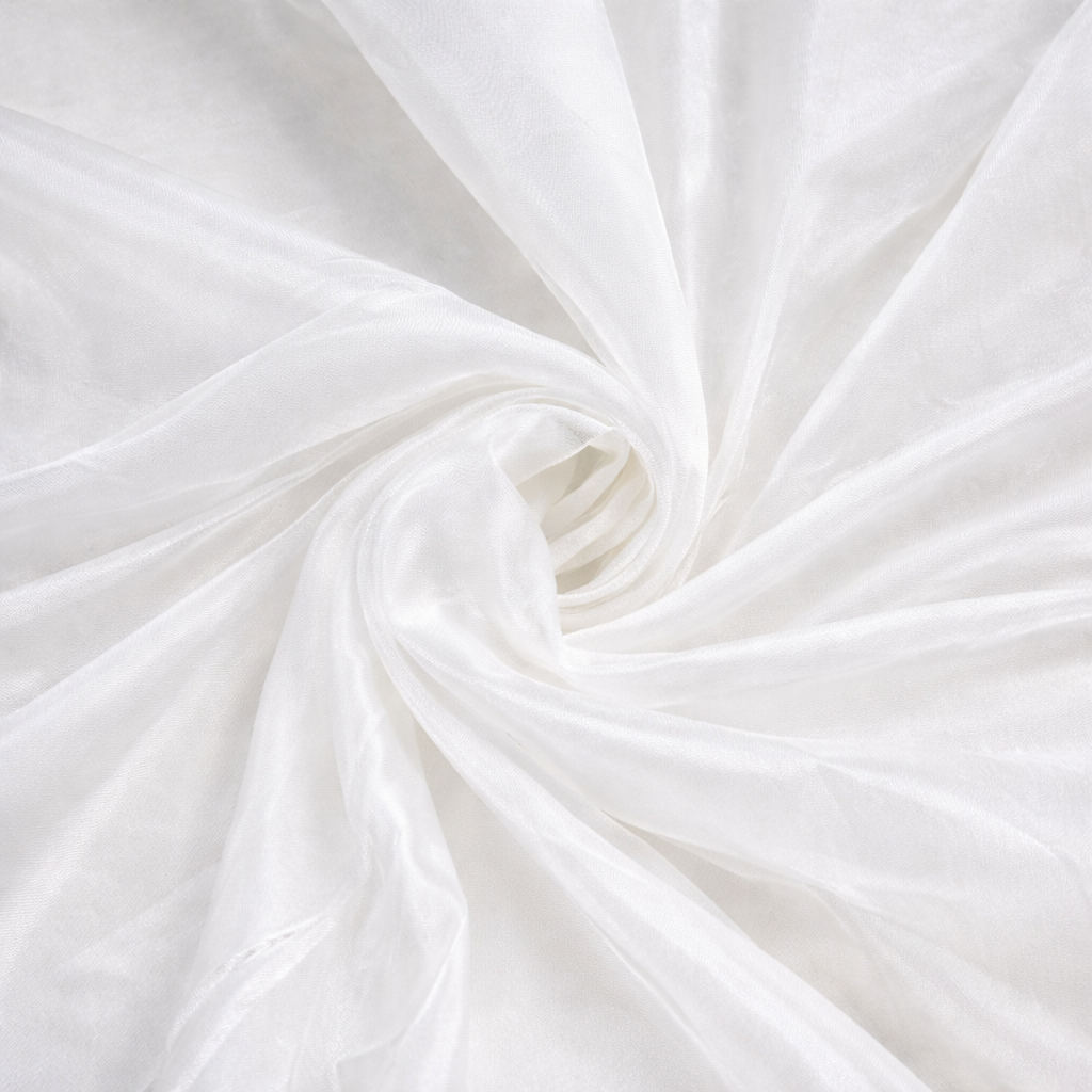 White Shantoon Dyeable Fabric – 44 Inch Width