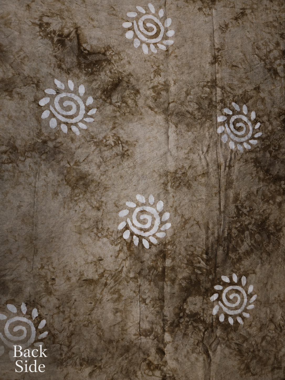 Beige Cotton Muslin Bandhani Print Embroidered Suit Set with Dupatta