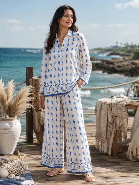 Marine shell 100% pure linen Fabric