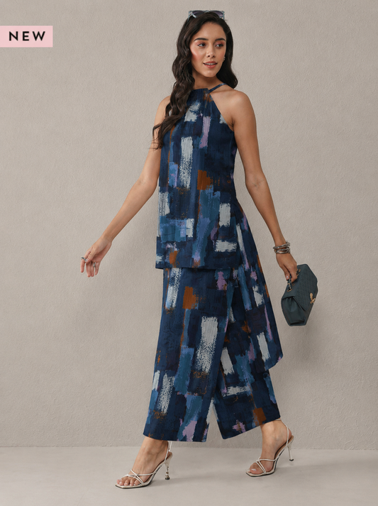 Abstract Geometric Printed Cotton Fabric – 60 Inch Width