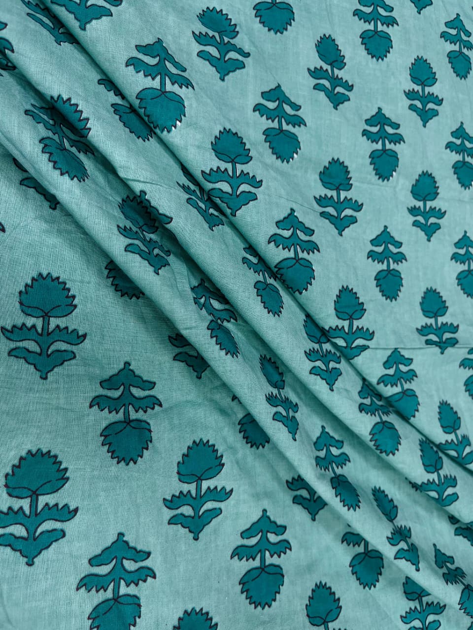 Sea Green Cambric Cotton