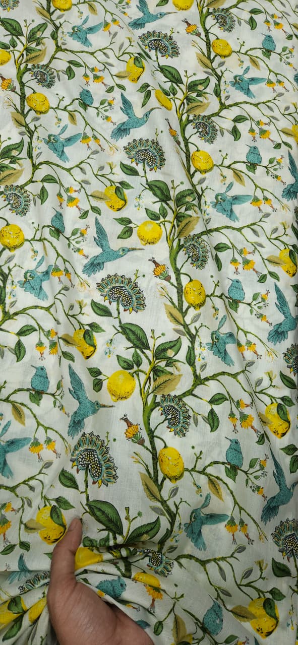 Amalfi Lemon Cambric Cotton
