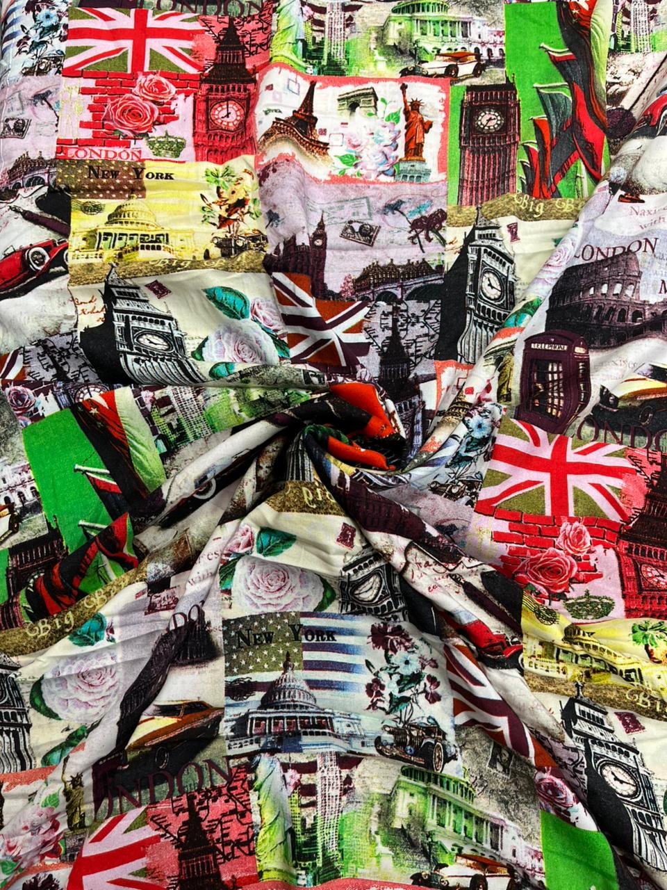 Big Ben Printed Modal Rayon