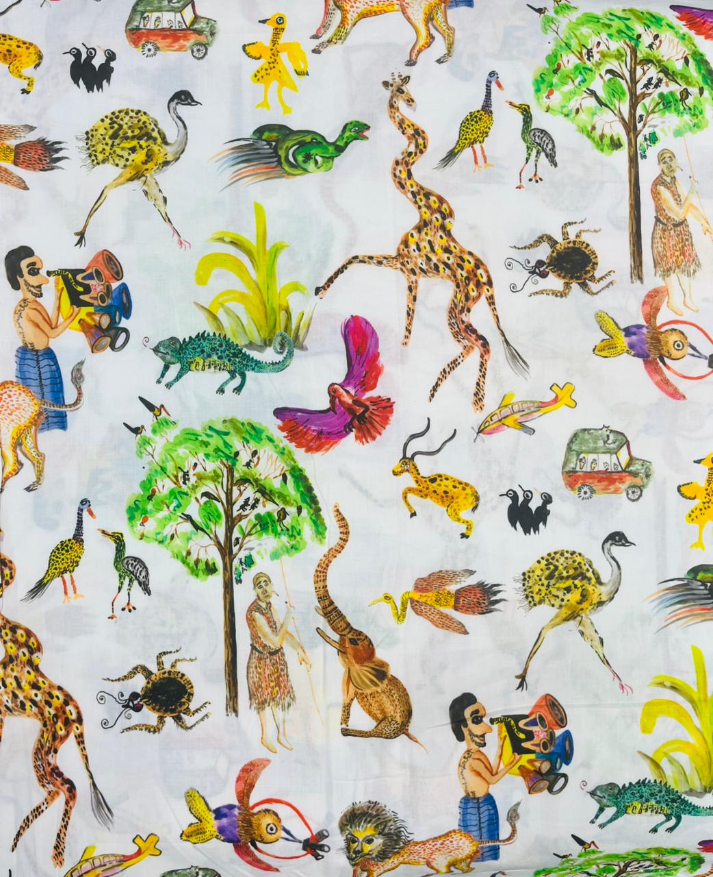 Safari Story Poplin Baby Print
