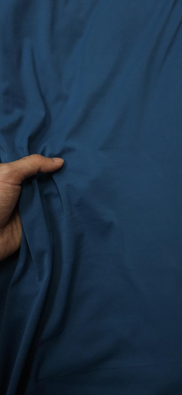 Steel Blue Plain Suede Colour Fabric