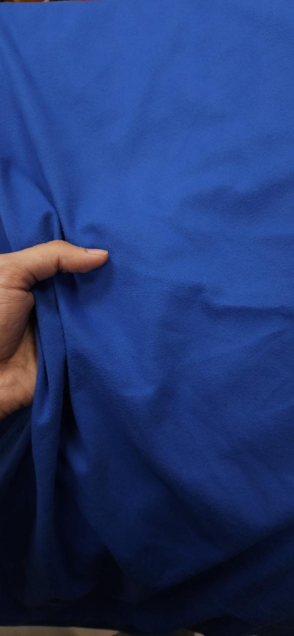 Royal Blue Plain Suede Colour Fabric