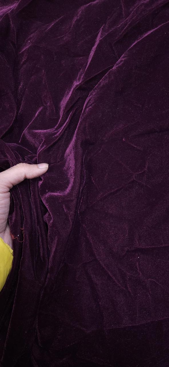Wine Burgundy Micro Velvet Fabric