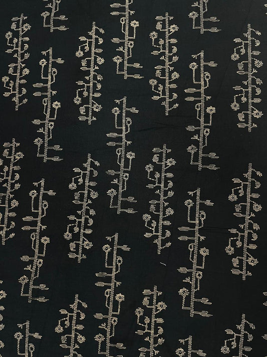 Midnight Tribal Rayon Print Fabric
