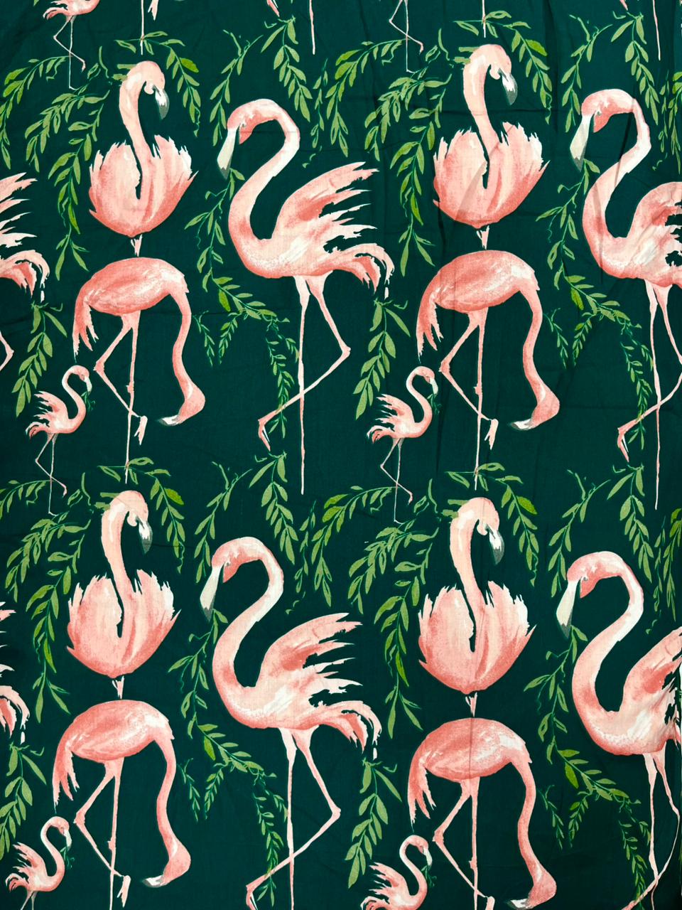 Premium Flamingo Print Rayon Suit Set