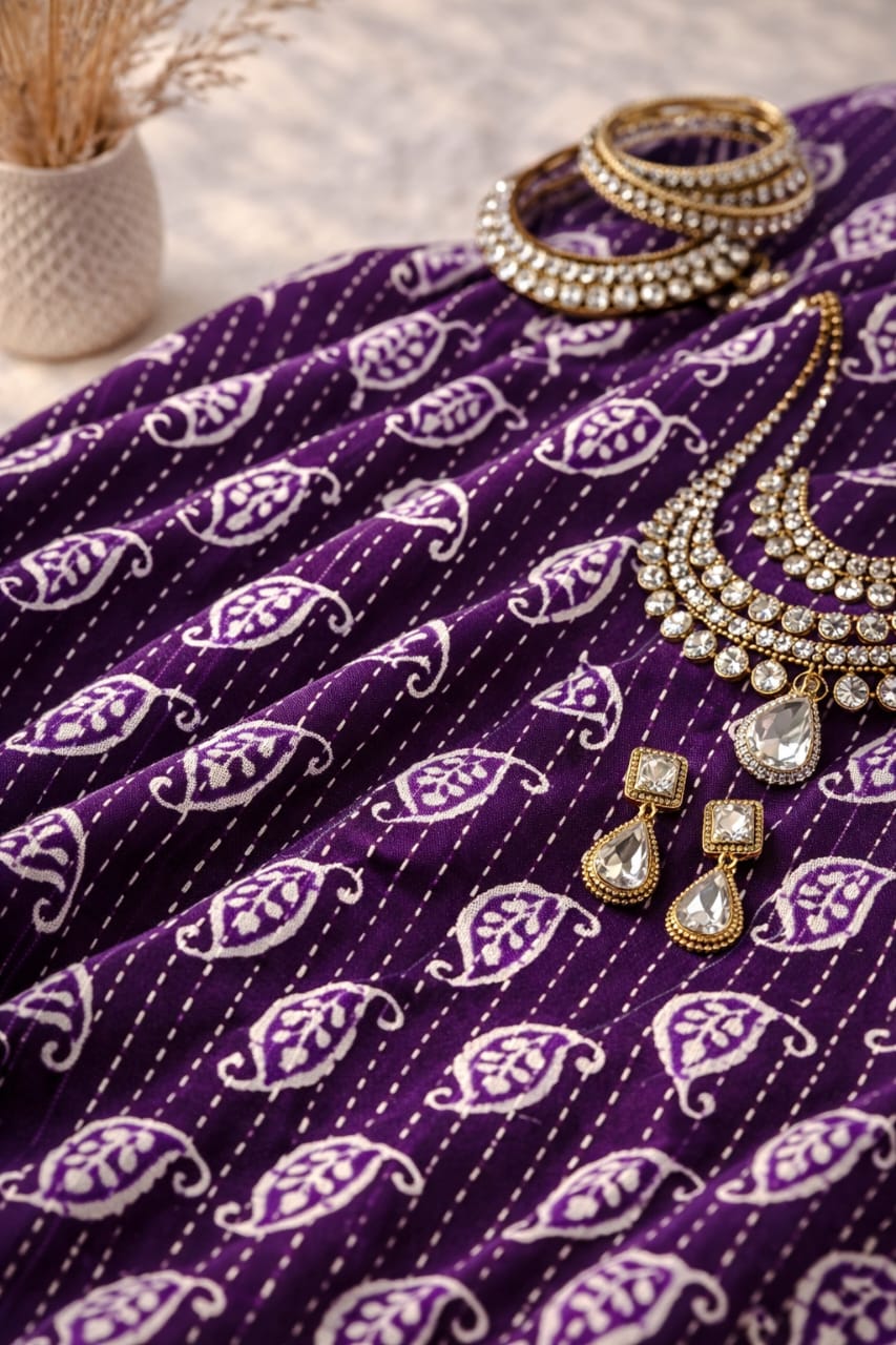 Bengal Kantha Heritage – Premium Kantha Cambric Cotton Fabrics | HK Cloth House