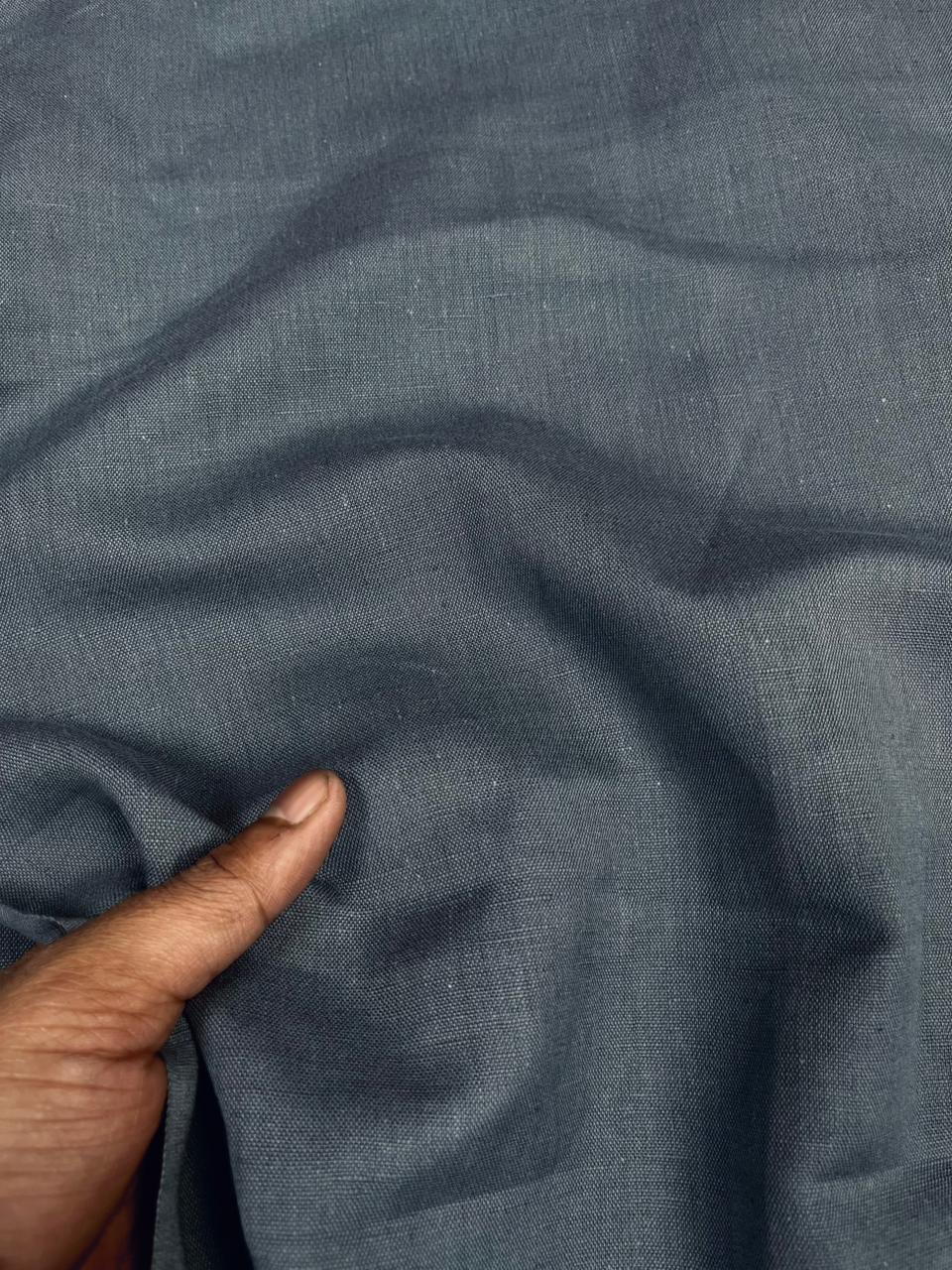 Grey Solid Colour Linen