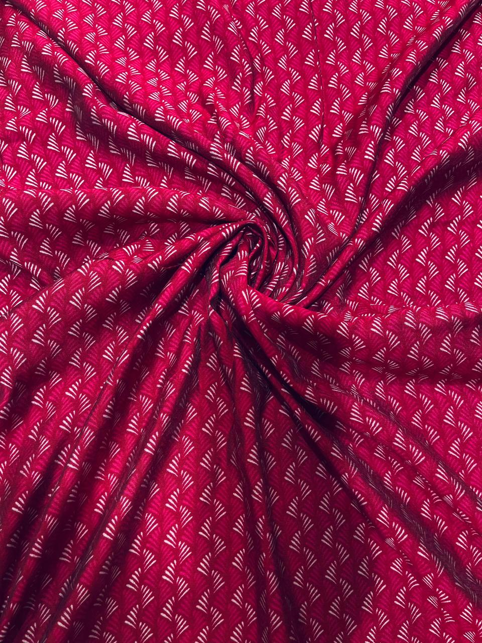 Rani Pink Small Print Muslin Fabric