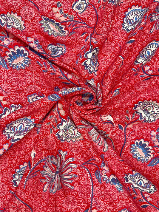 Classic Bloom Rayon Fabric