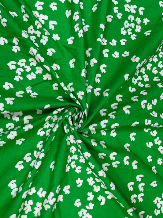 Emerald Petal Drift Cotton poplin