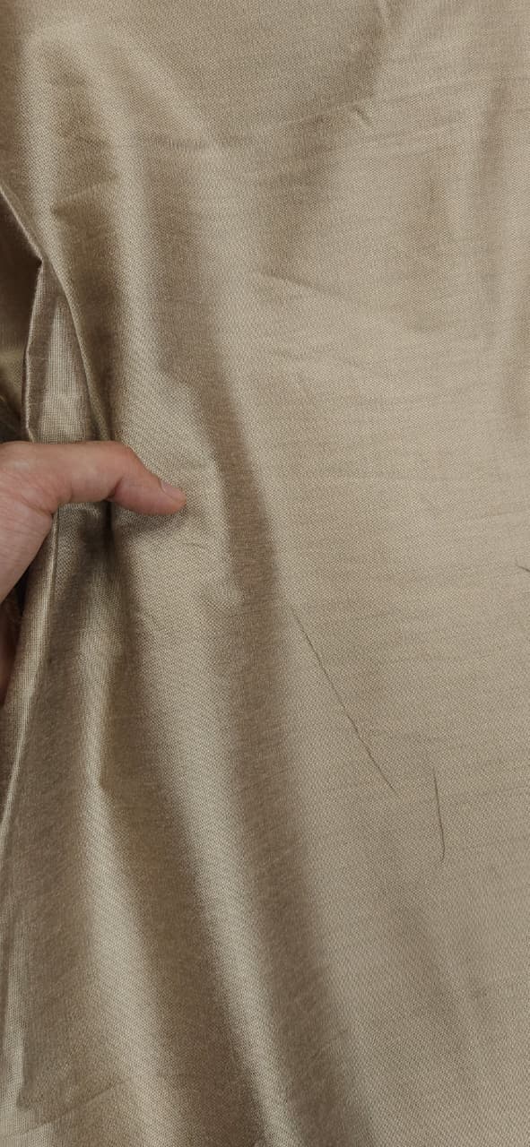 Golden Beige Cotton Silk  Fabric