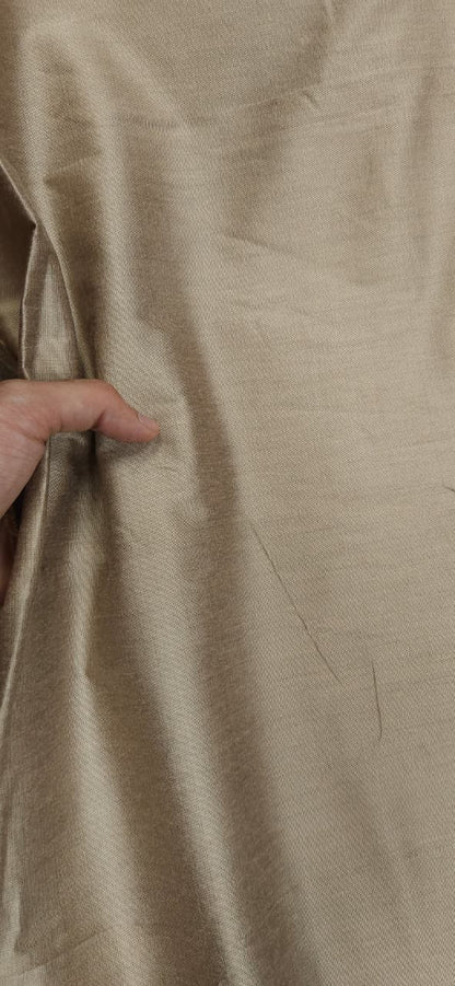 Golden Beige Cotton Silk  Fabric